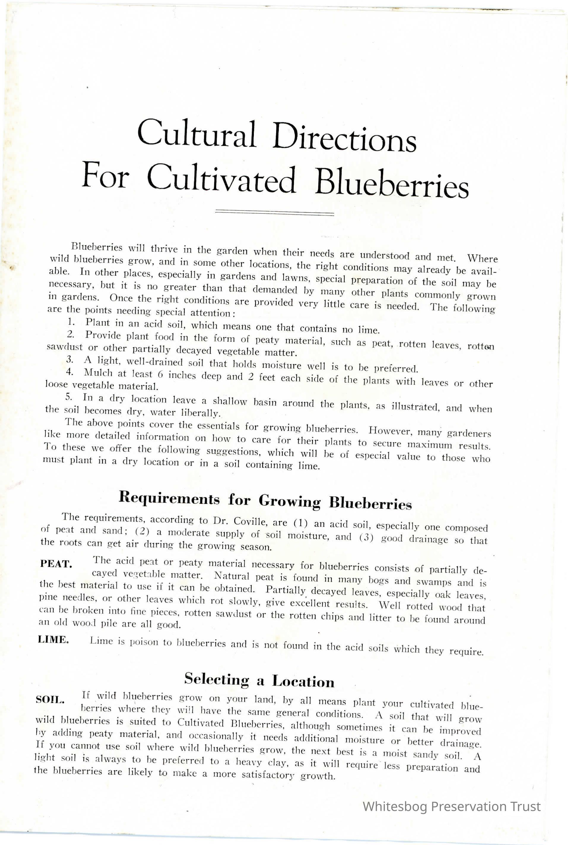          Cultural Directions For Cultivated Blueberries picture number 1
   