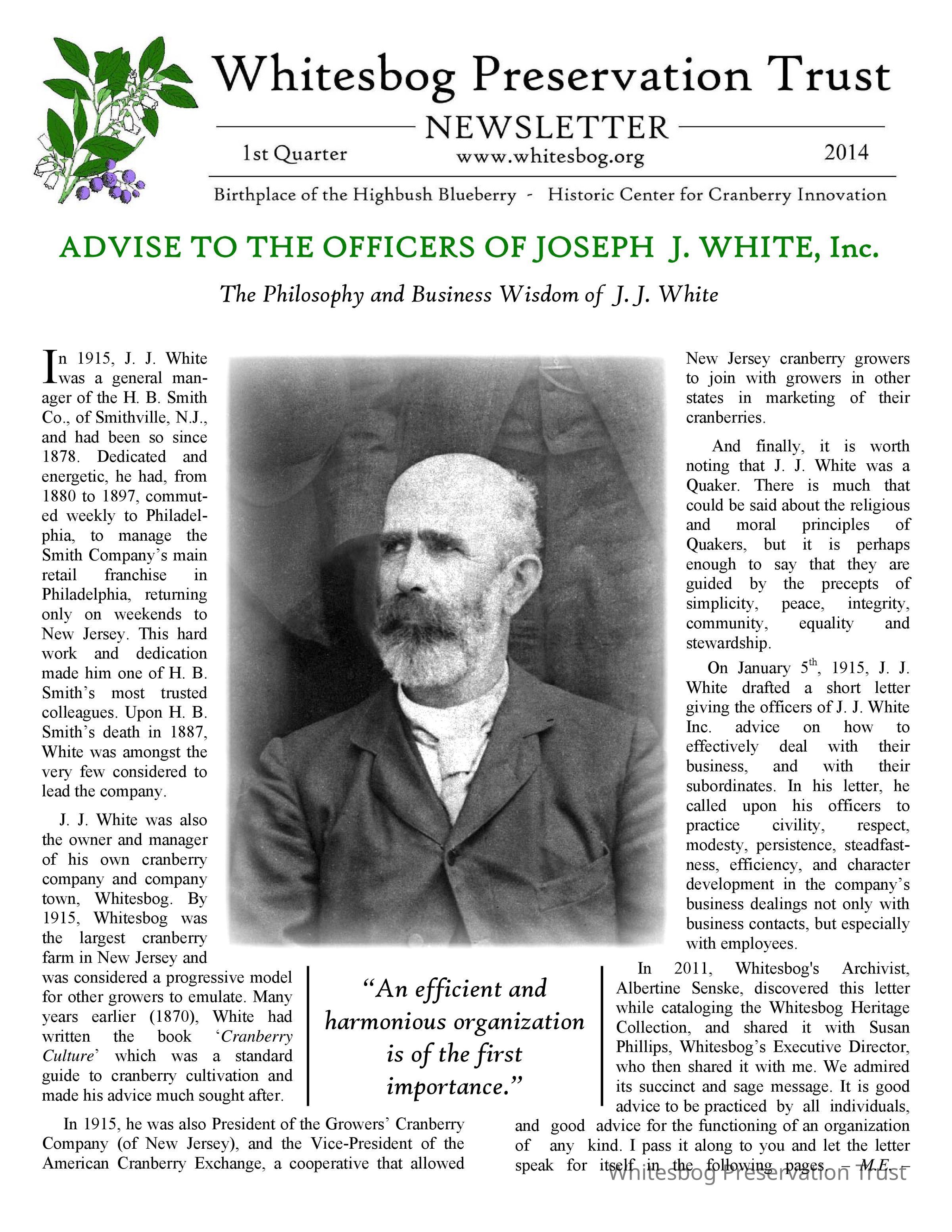 The Whitesbog Preservation Trust Newsletter picture number 1