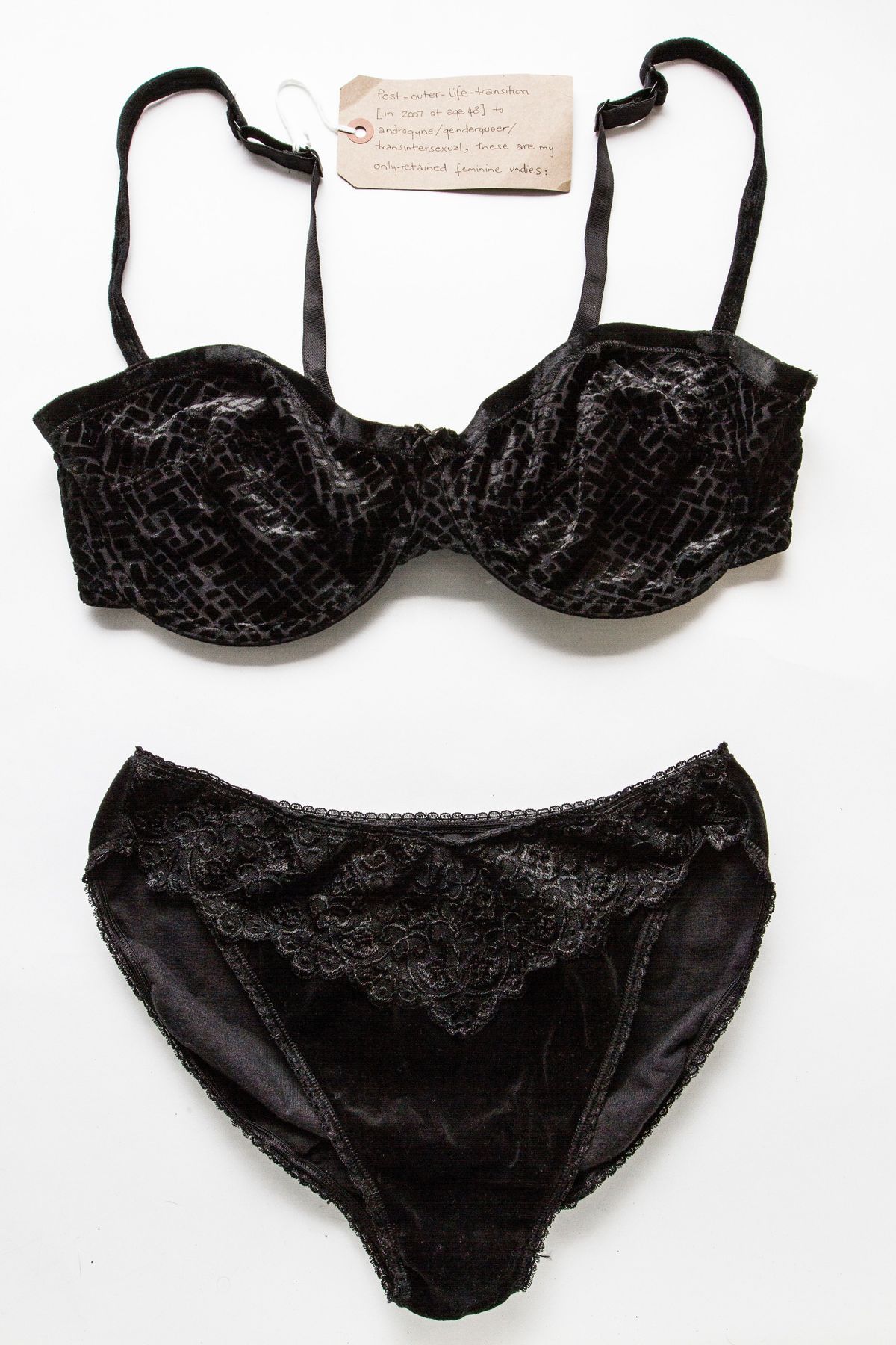 Black lacey pair of underwear.