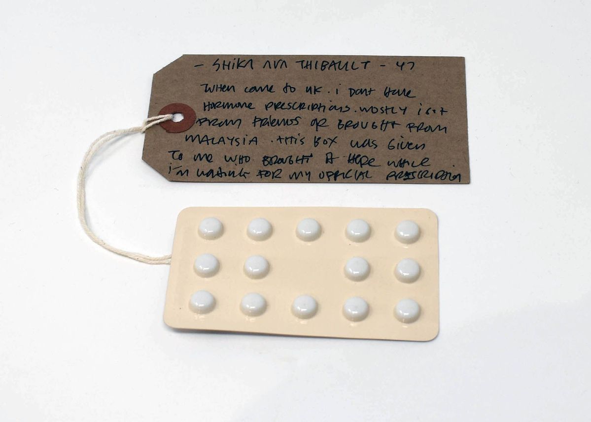 Strip of 14 unopened 5mg Finasteride tablets in blister pack.