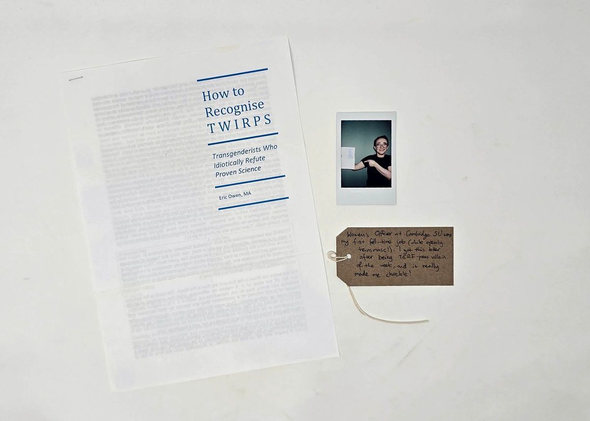 The image shows a document titled "How to Recognise TWIRPS" beside a photo and handwritten