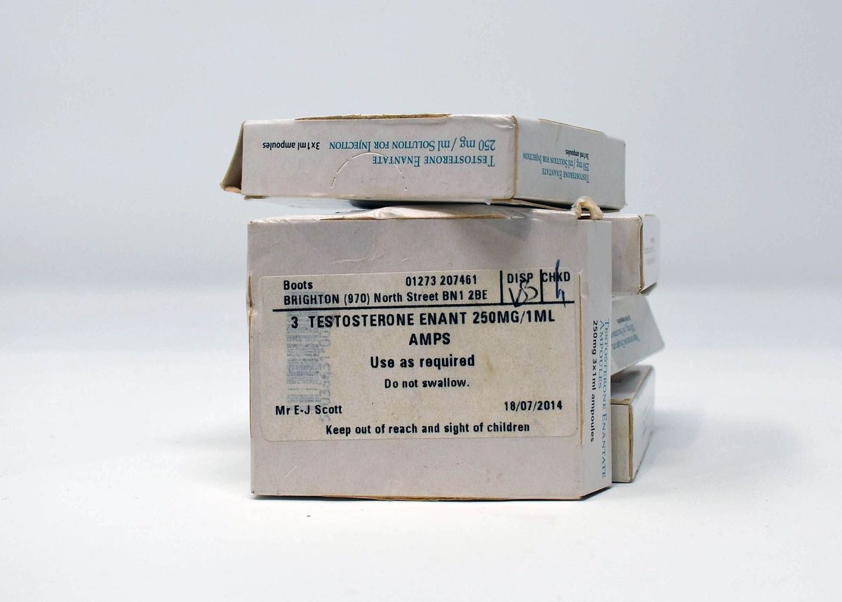 A stack of boxes which are testosterone Enant.