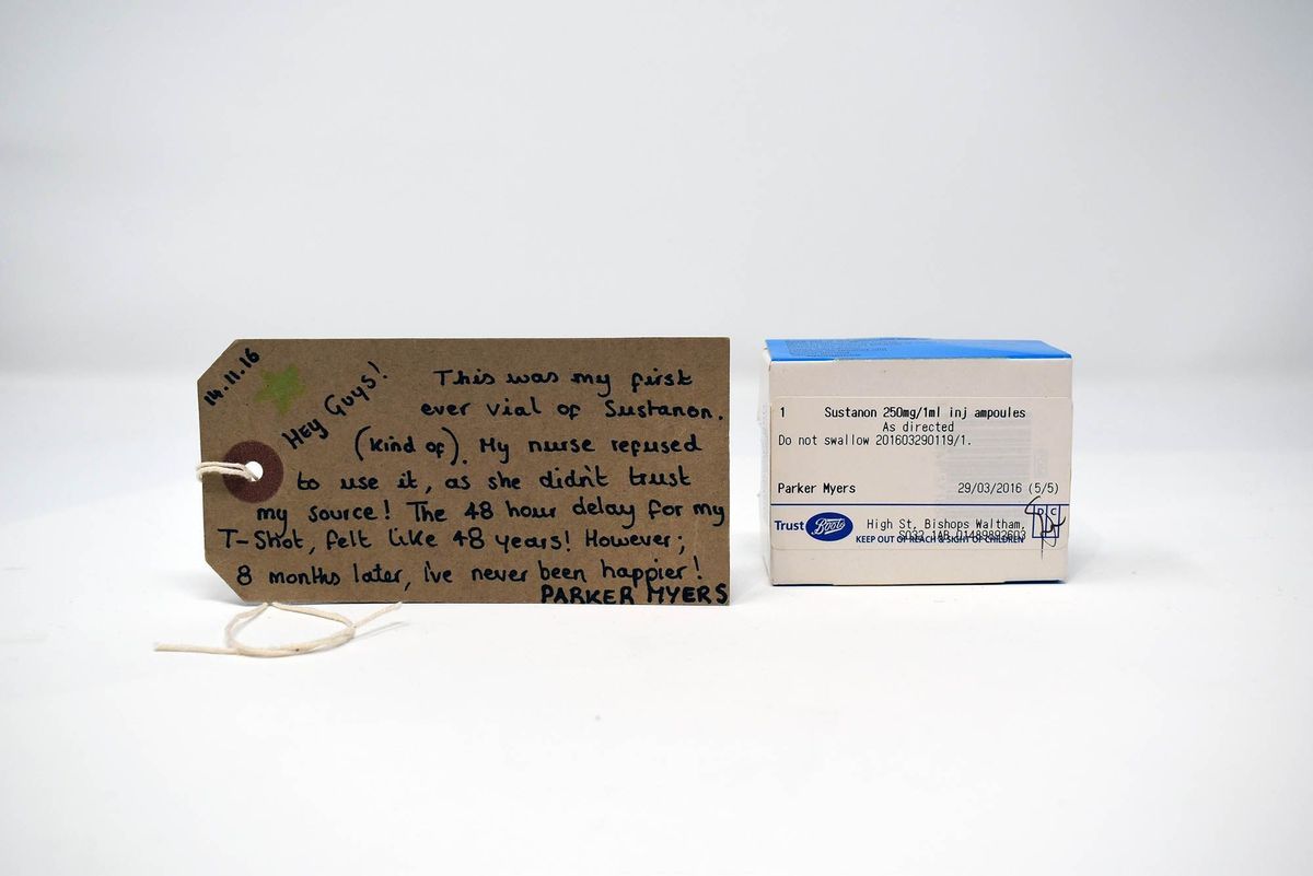 Front of a box of Sustanon.