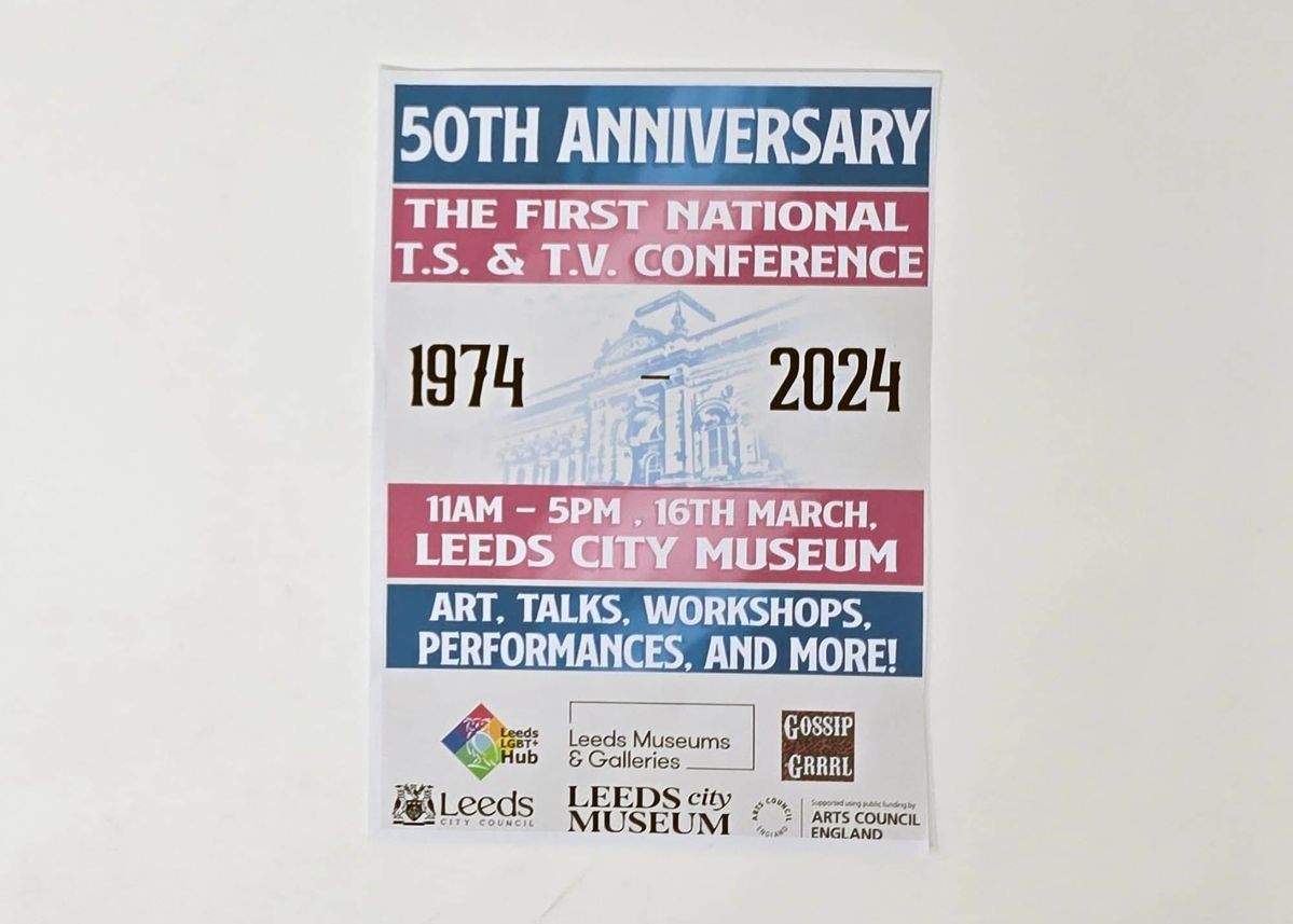 A flyer for the 50th anniversary of the First National TS & TV Conference (1974-2024), showing details of the event.