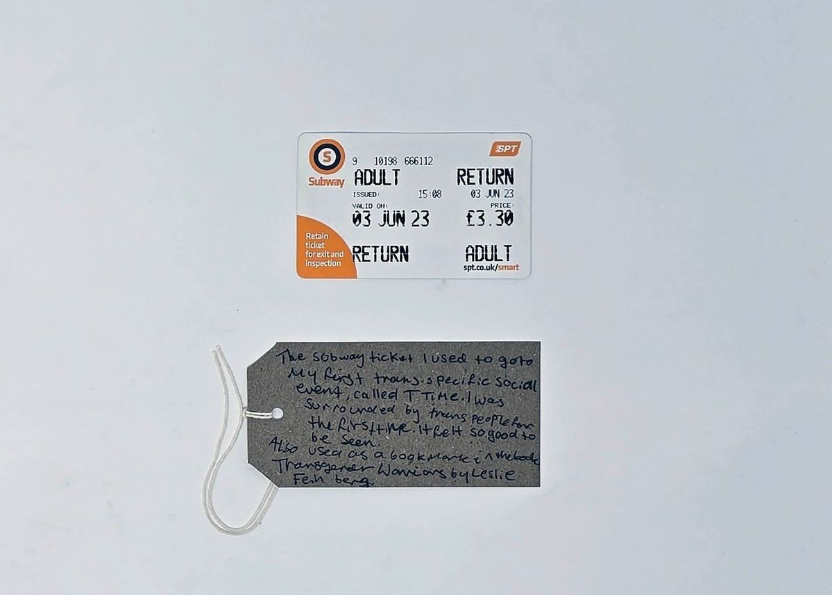 A subway ticket and handwritten note describe attending a significant social event on June 3rd.