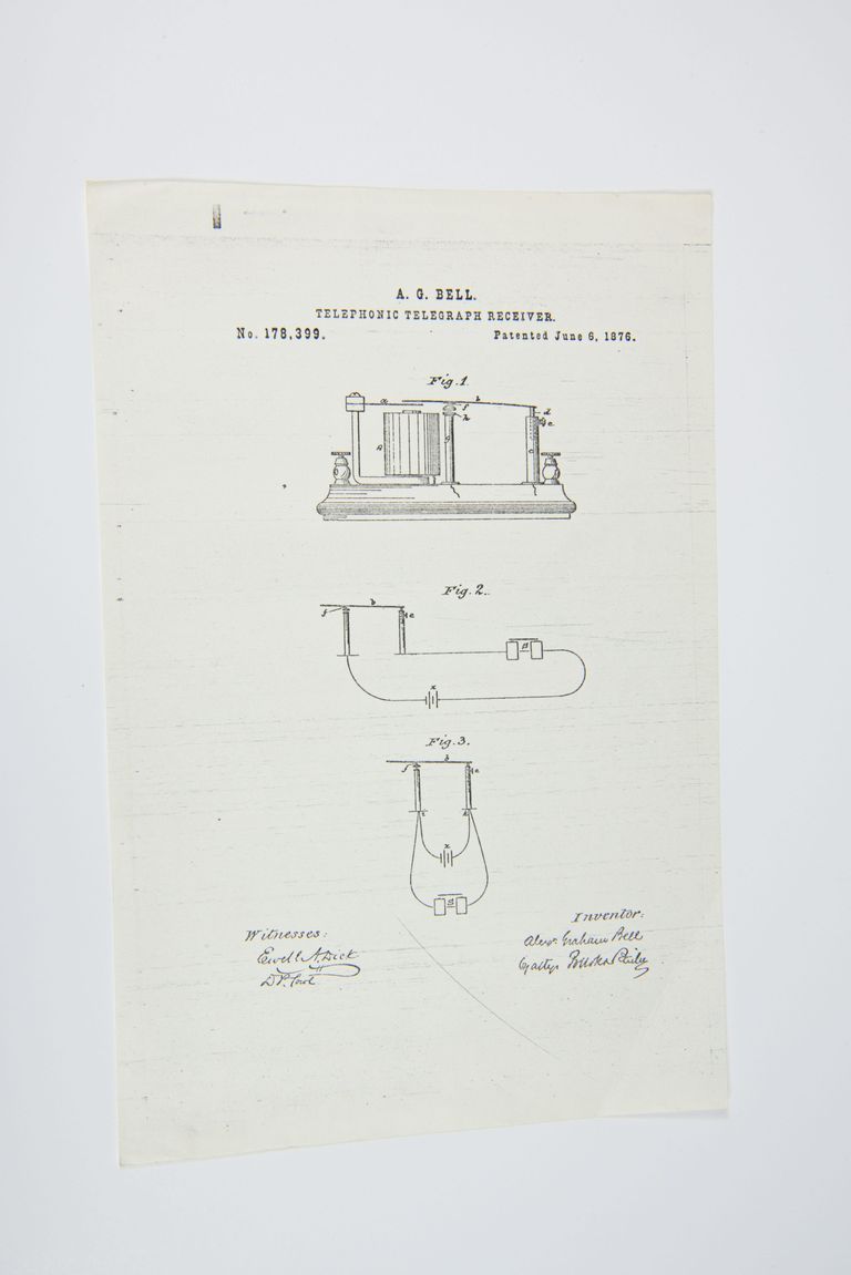 Alexander Graham Bell Patent – Telephonic Telegraph Receiver (No. 178,399), June 6, 1876 picture number 1