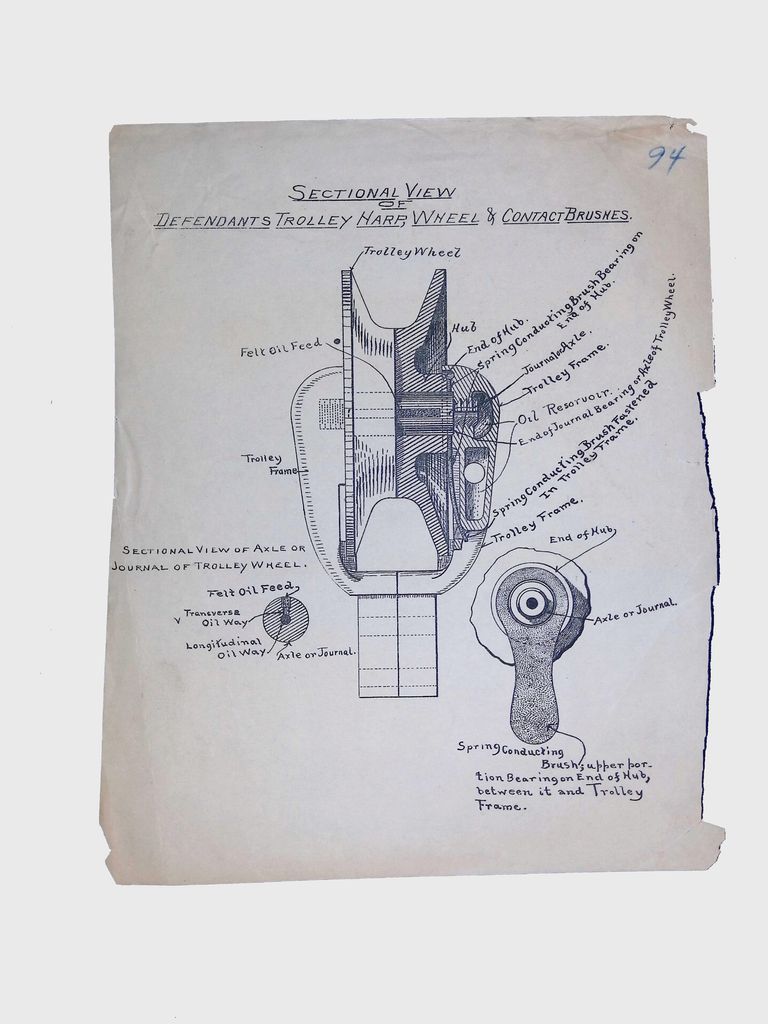 Trolley Harp Wheel and Contact Brushes, (1 folder, ca. 1890) picture number 1