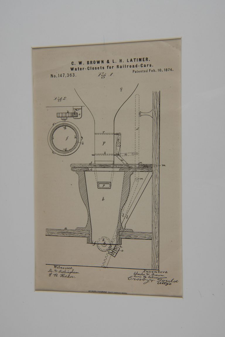 Water-Closet for Railroad Cars Patent Drawing picture number 1