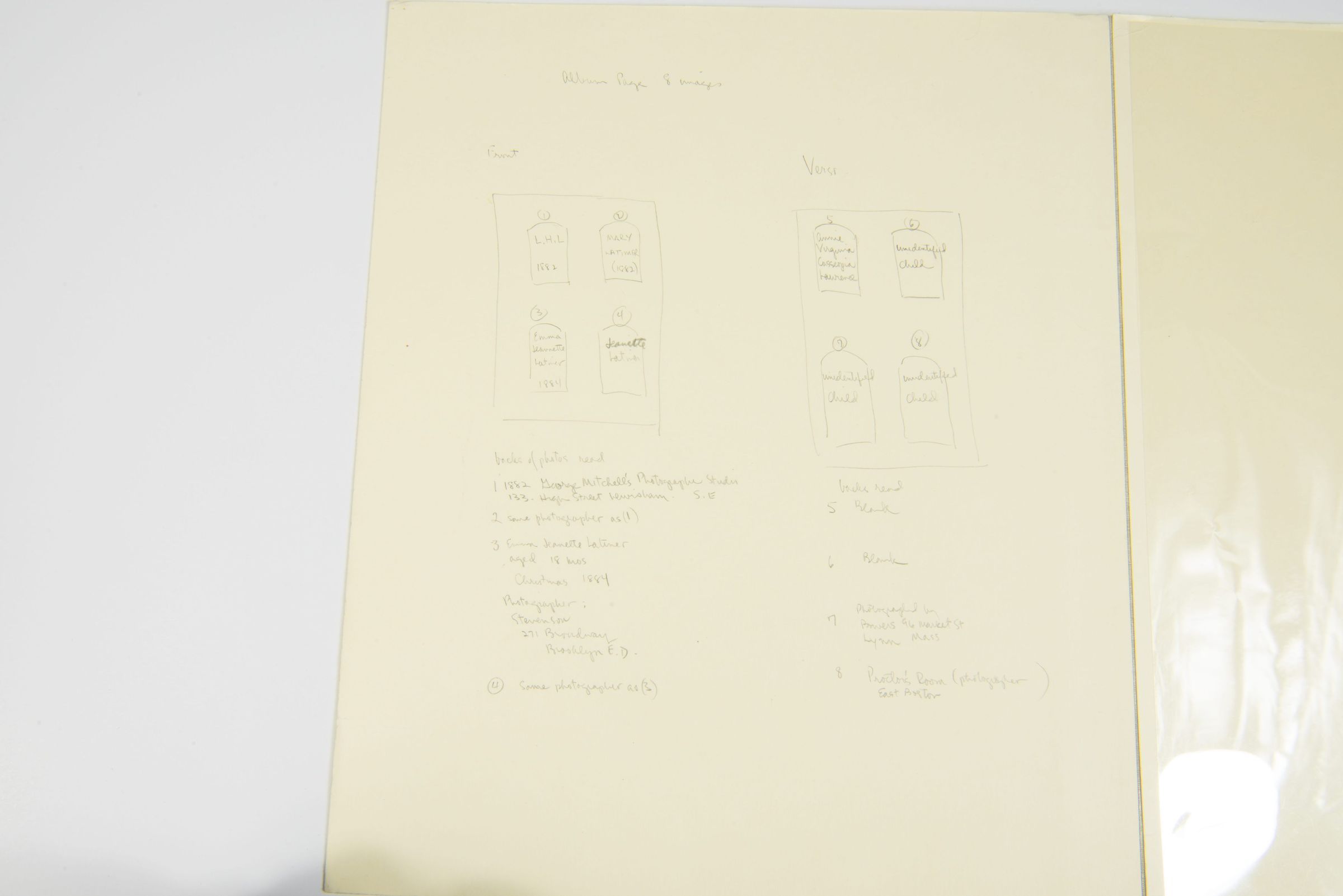 Annotated Album Page with Photograph Arrangements picture number 1