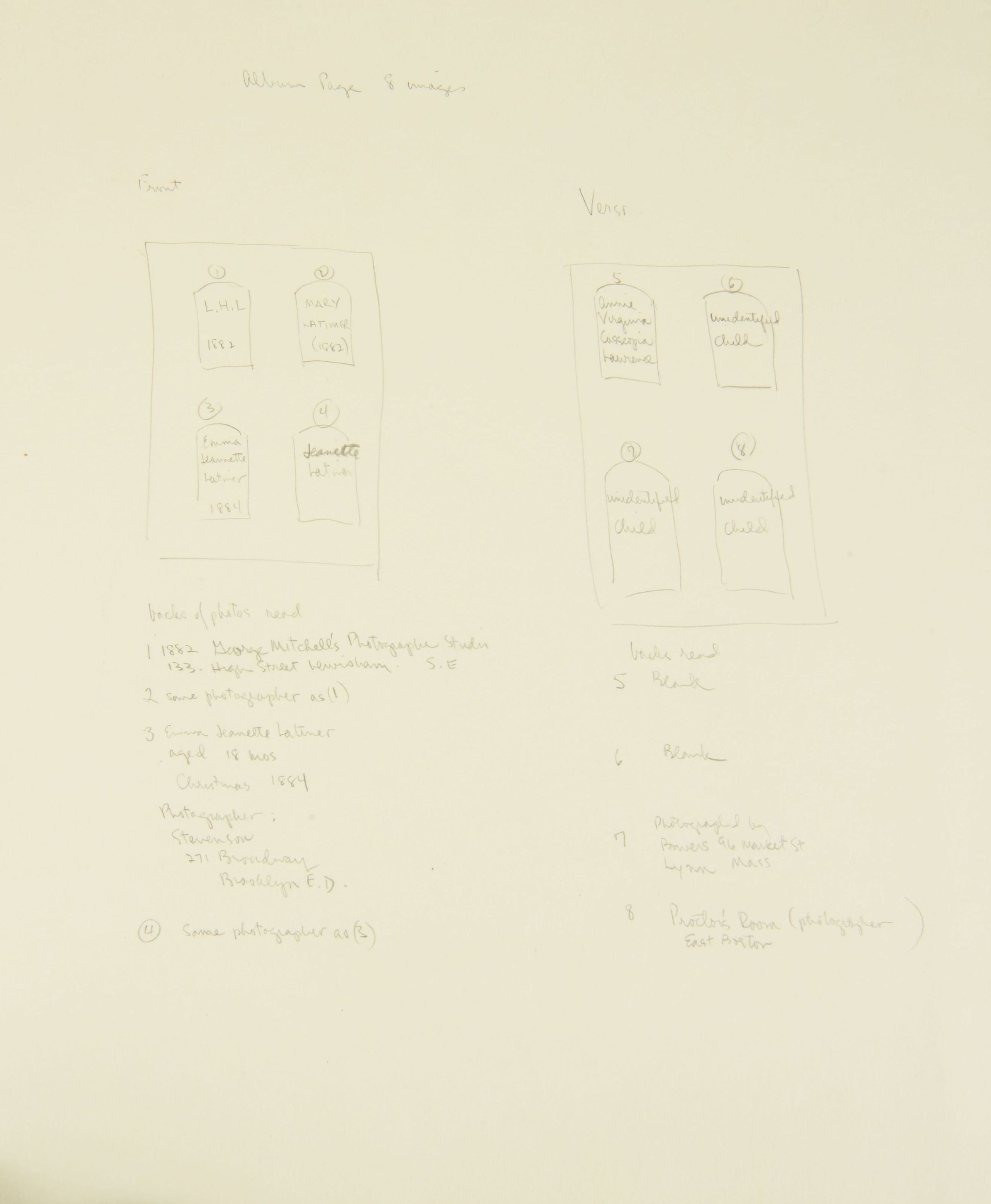 Annotated Album Page with Photograph Arrangements picture number 1