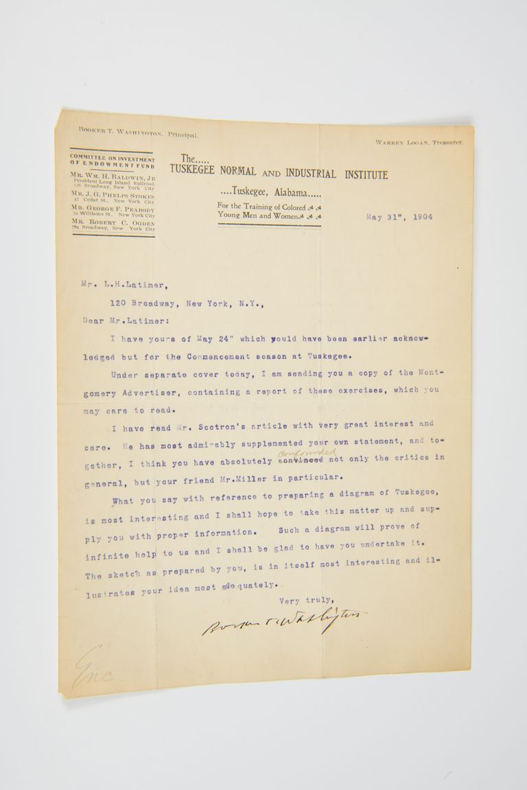 Correspondence Between Booker T. Washington and Lewis H. Latimer picture number 1