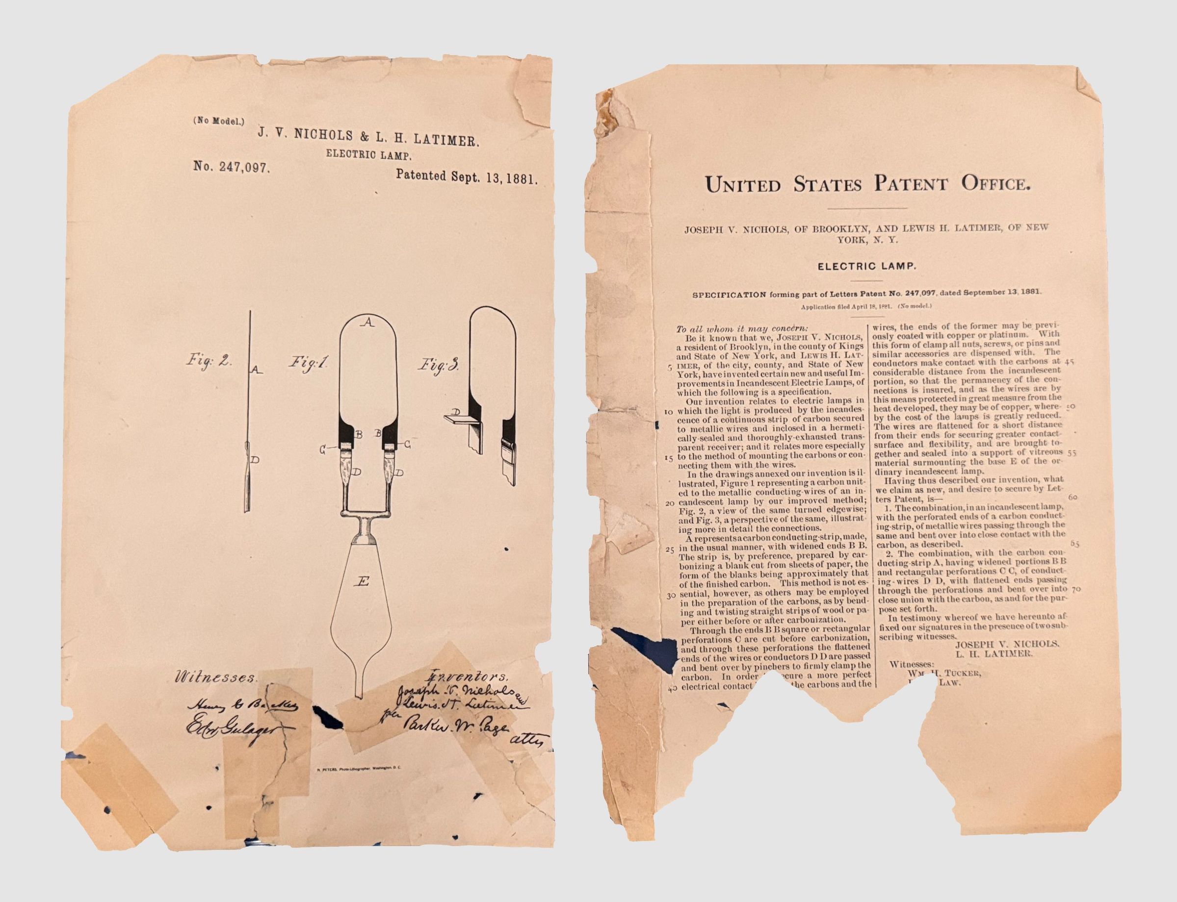 Electric Lamp Patent picture number 1