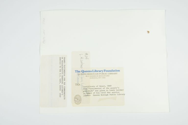 Certificate of Honor for Lewis Latimer’s Civil War Service picture number 1