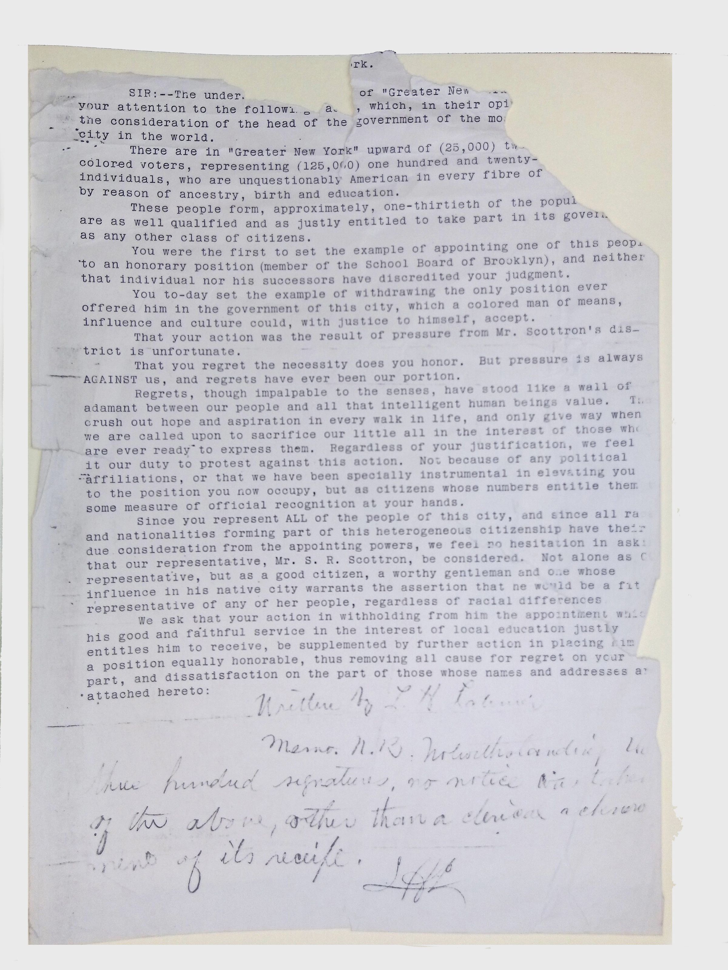 Petition, (1 folder, 1902) picture number 1