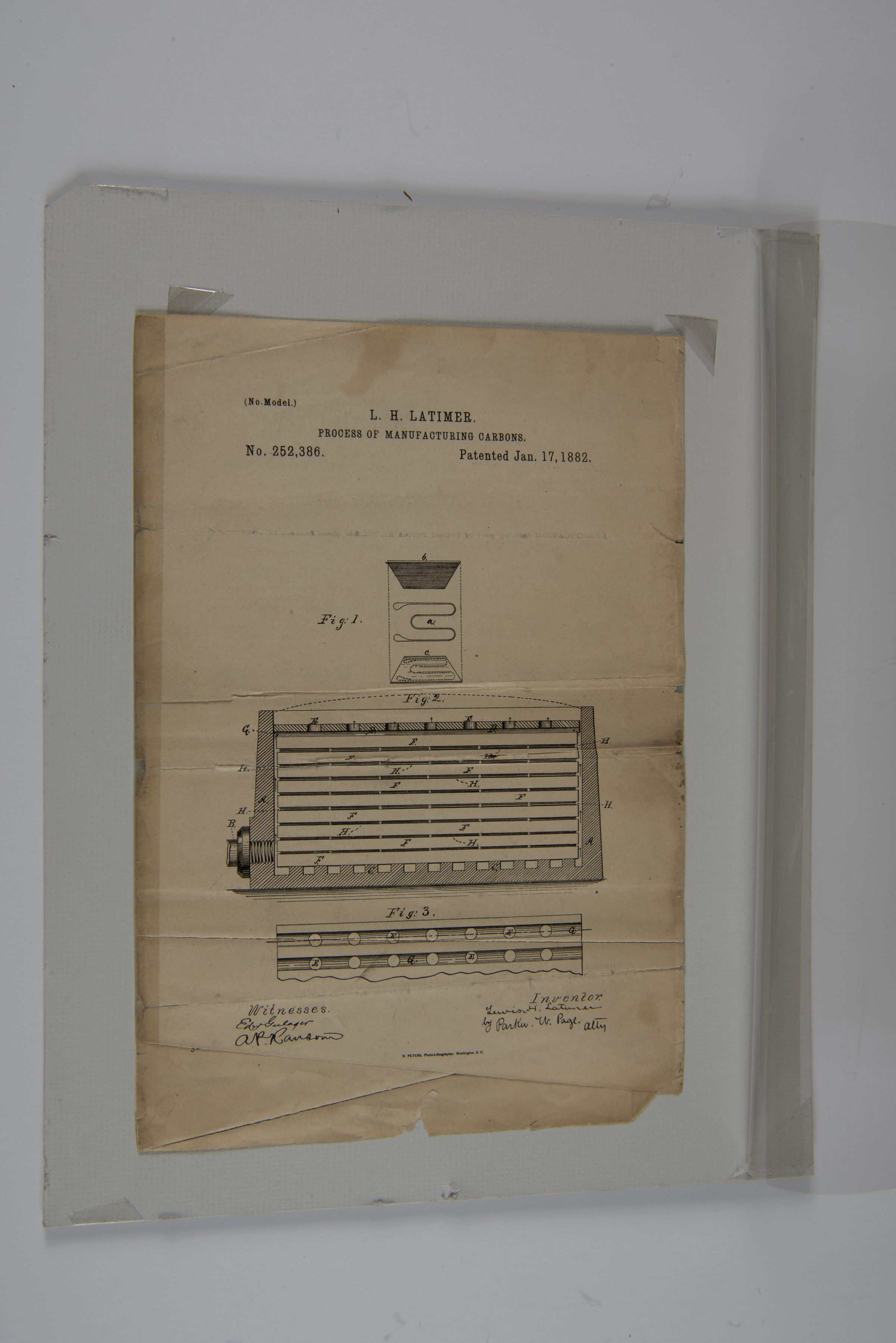 Lewis H. Latimer’s Patent for the Process of Manufacturing Carbons (1882) picture number 1