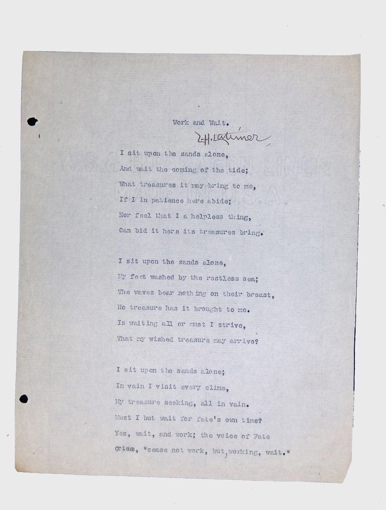 Writings, (1 box, 1 binder, ca. 1910-1912) picture number 1
