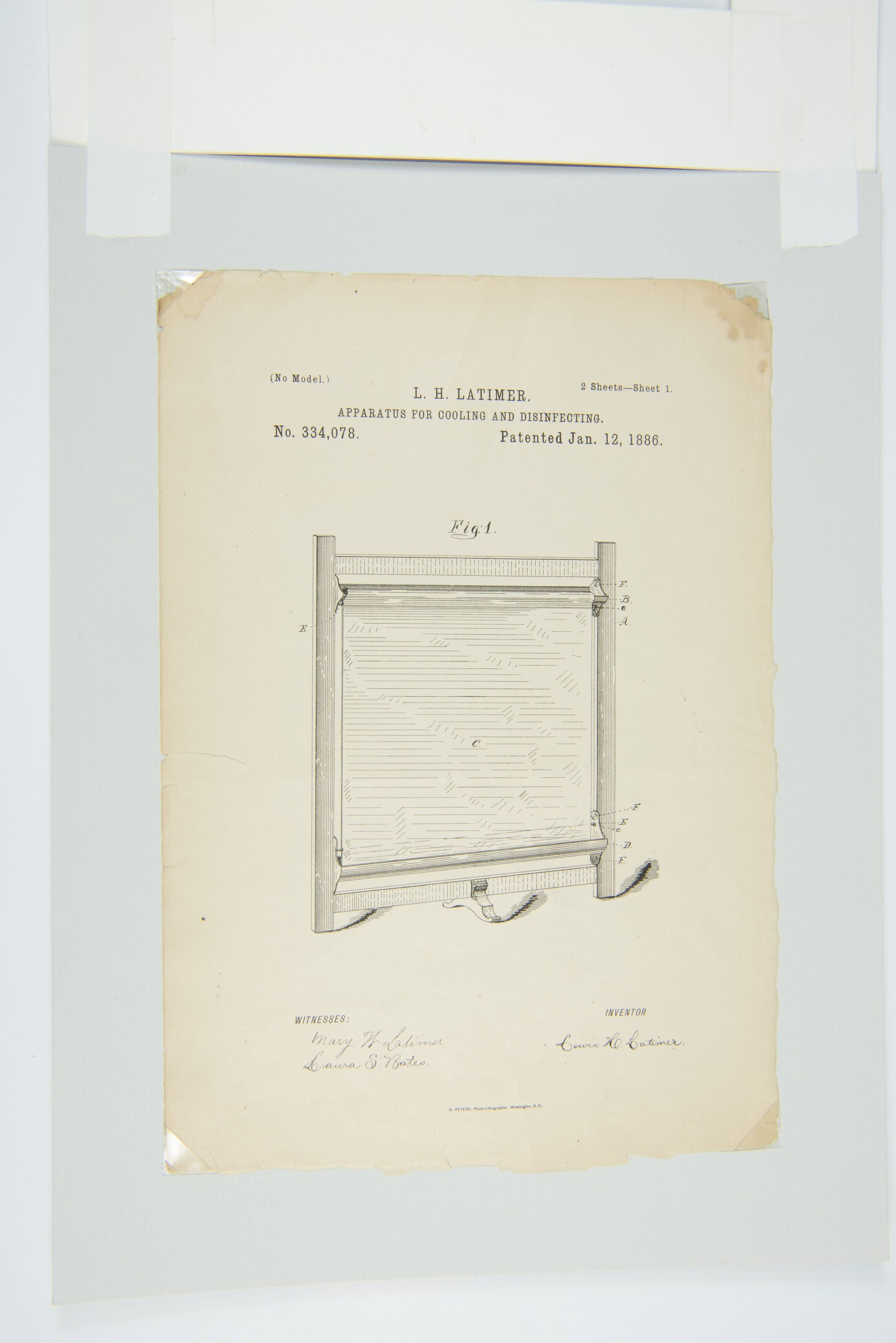 Patent for Apparatus for Cooling and Disinfecting picture number 1