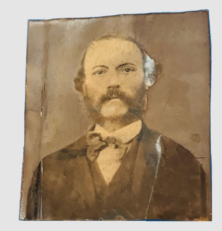 Tintype of George W. Latimer, circa 1870. picture number 1