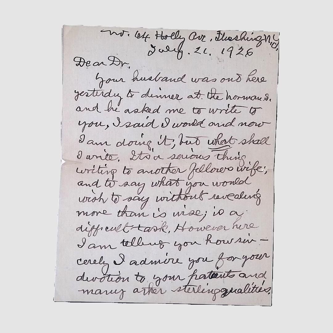 Letter from LHL to Dr. Sarah Greenberg picture number 1