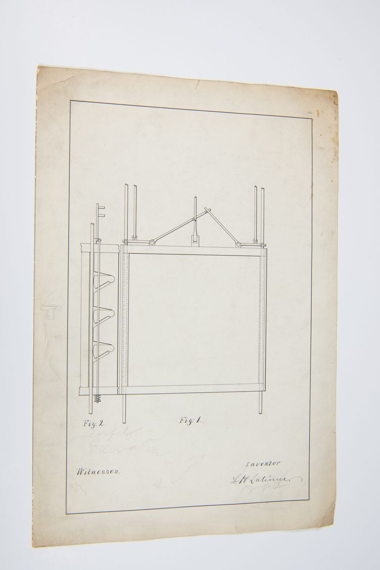 Technical Drawing of an Invention by Lewis H. Latimer picture number 1
