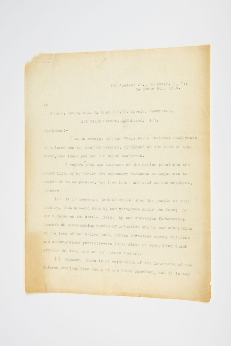Letter from Lewis H. Latimer to National Conference Committee – December 9, 1895 picture number 1