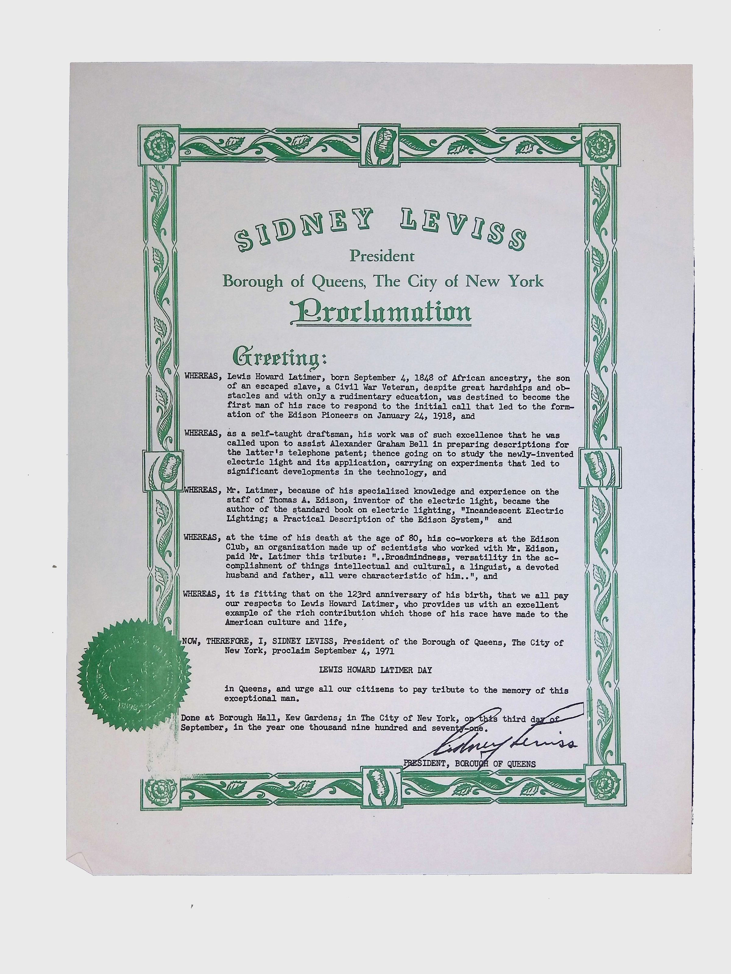 Proclamations, (2 folders, 1971) picture number 1