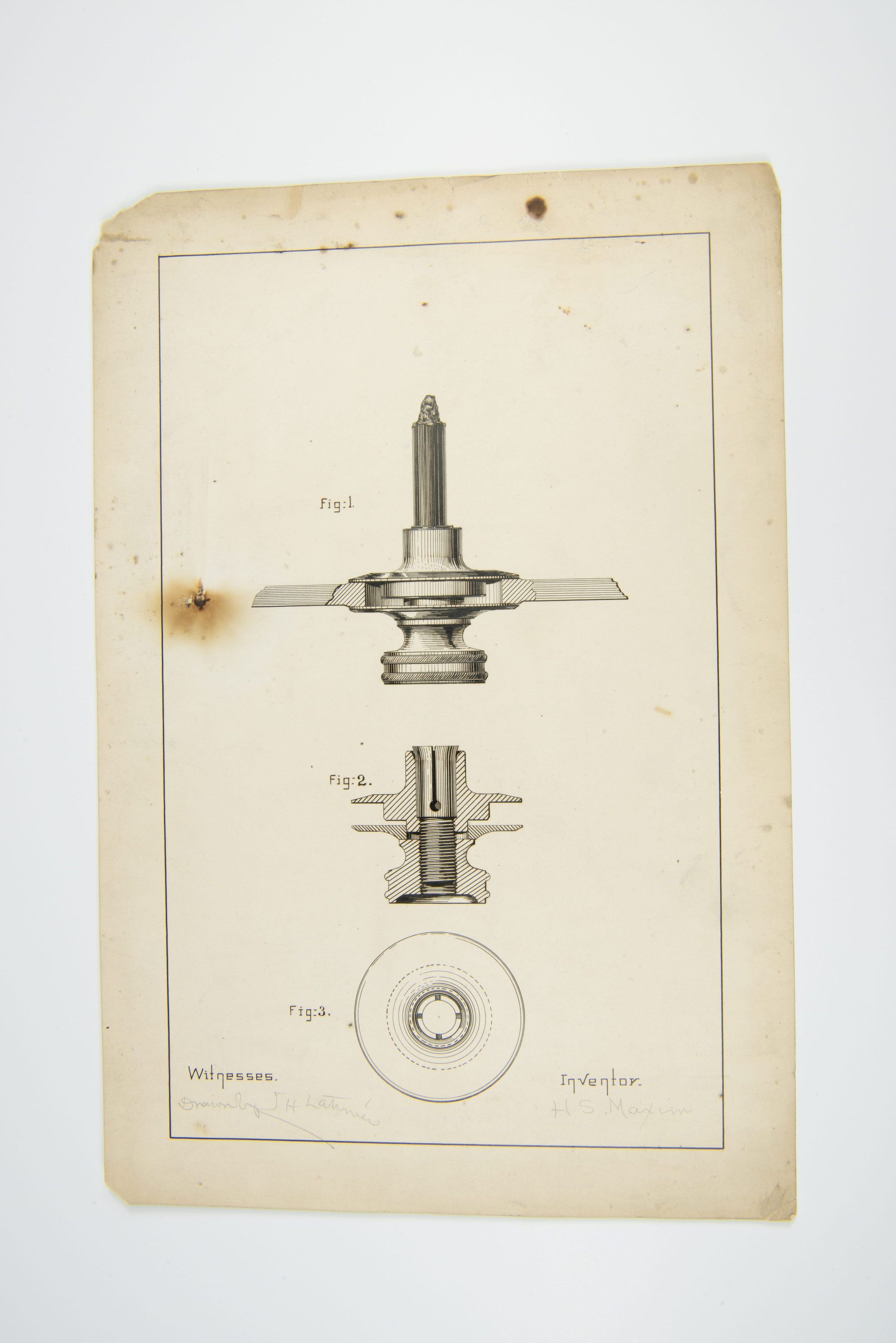 Technical Drawing of a Mechanical Component by H.S. Maxim picture number 1
