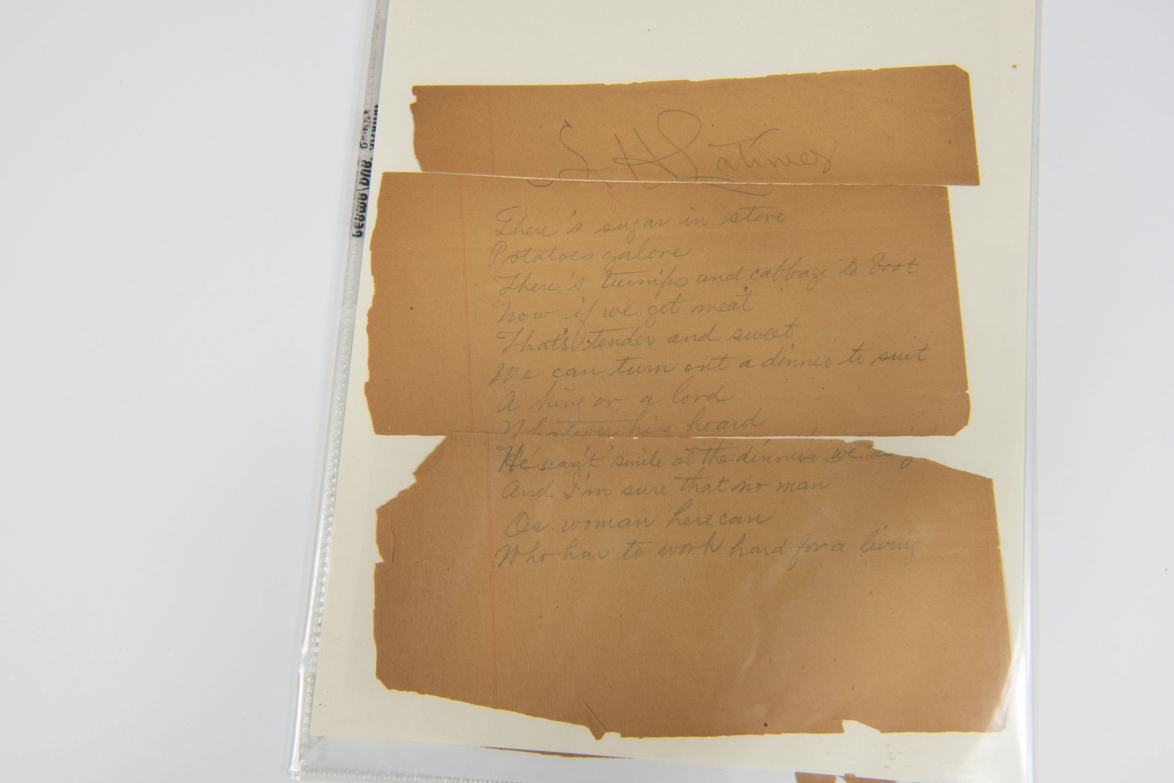 Handwritten Poem by Lewis H. Latimer – Fragmented Manuscript picture number 1