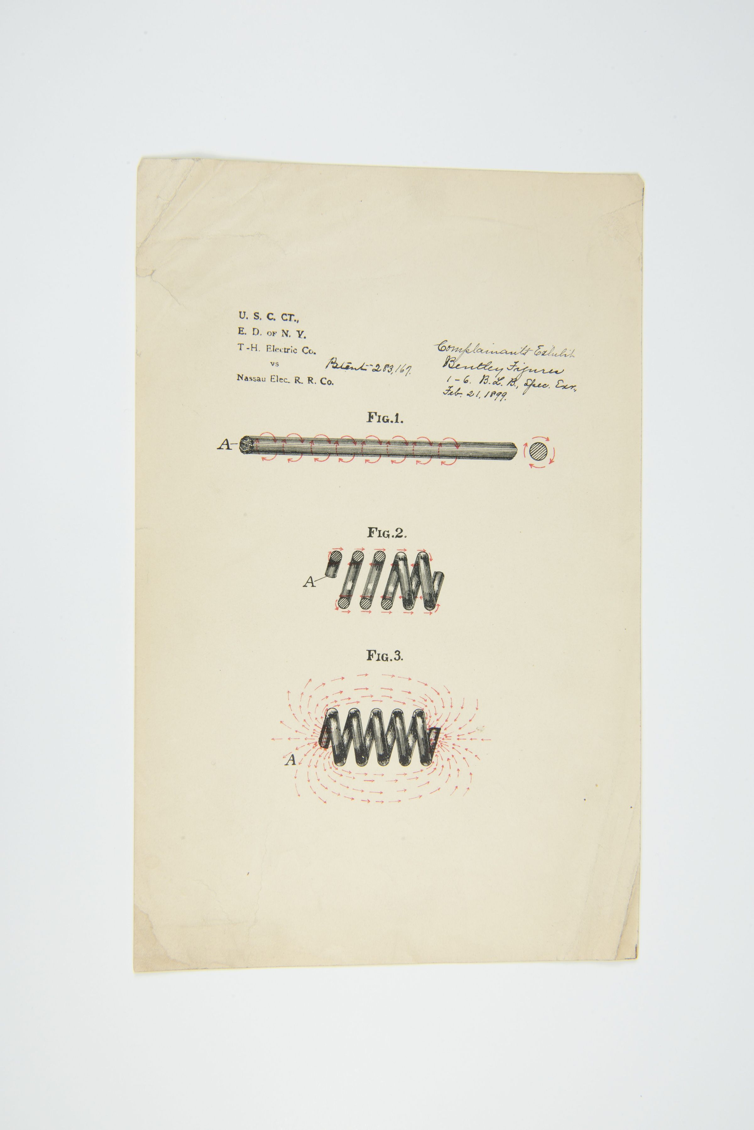 Patent Exhibit of Electromagnetic Coil – T-H Electric Co. vs. Nassau Electric Railroad Co. picture number 1