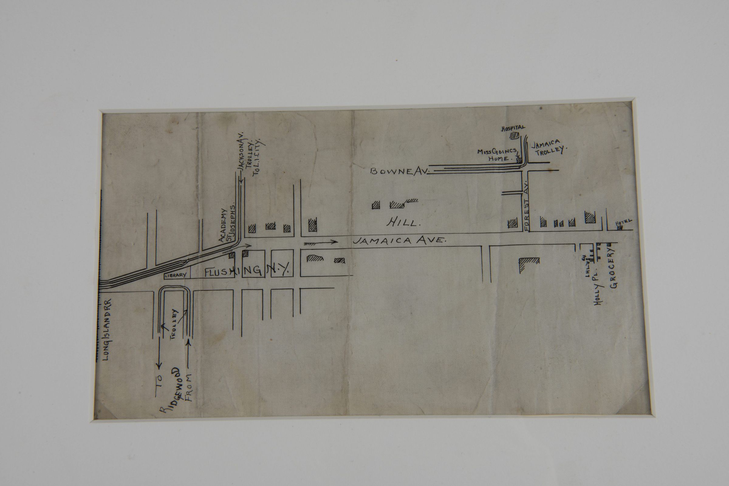 Hand-Drawn Map of Flushing, New York picture number 1