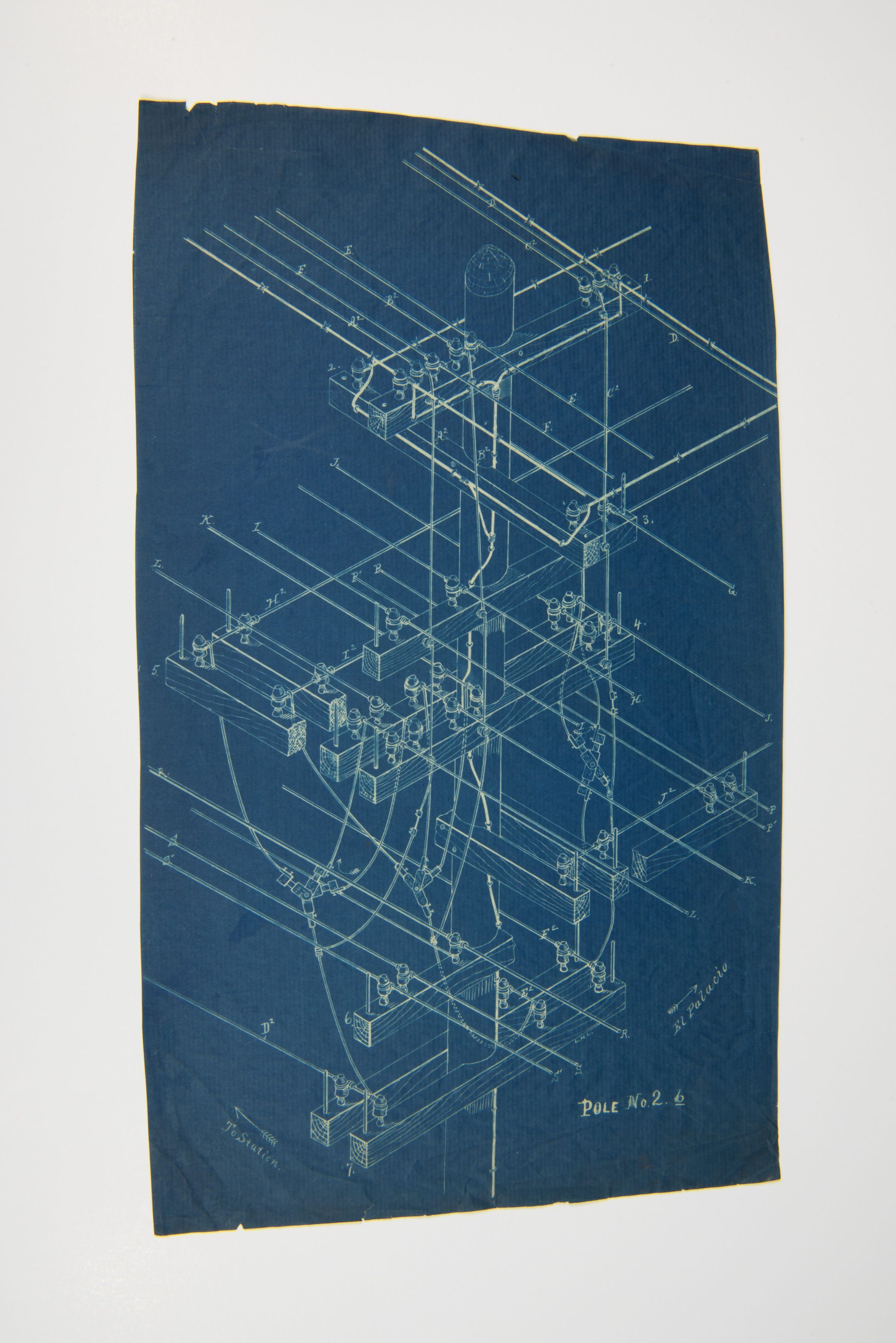 Blueprint of Electrical Distribution Pole No. 2.6 picture number 1