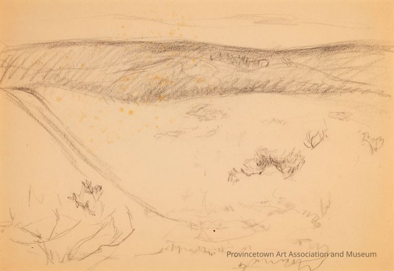 Untitled (Study of Dunes/Hills and Roads)