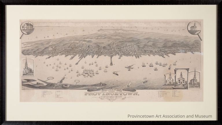 1882 Bird's Eye View Map of Provincetown