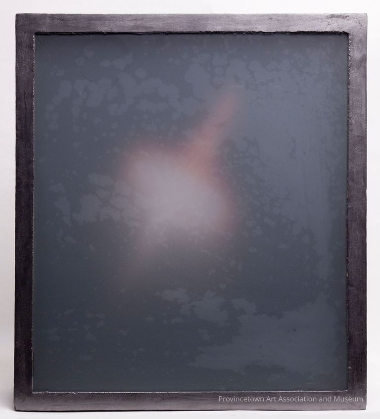 Wooden box with glass, mirror