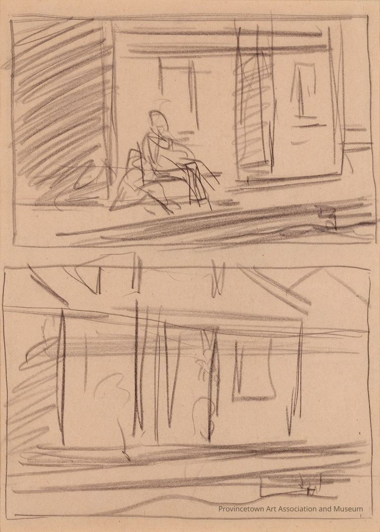 Untitled (Study of Figure Reclining on Deck)