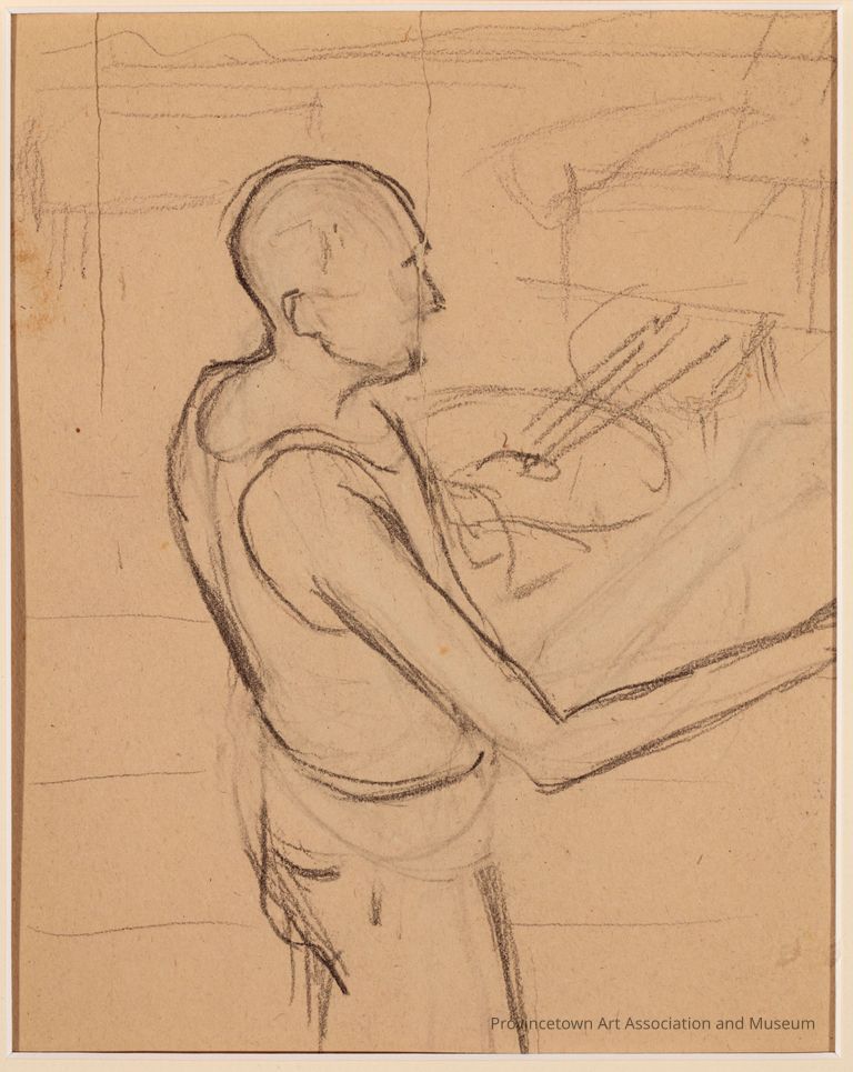 Untitled (Study of Figure with Palette and Brushes, presumably Edward)