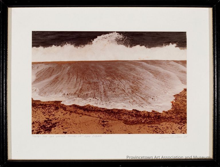 Wave crashing along shore