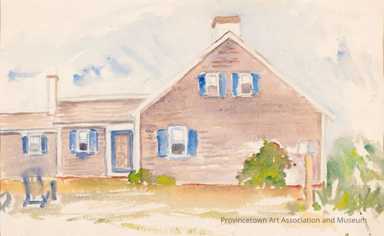 Untitled (House with Blue Shutters)