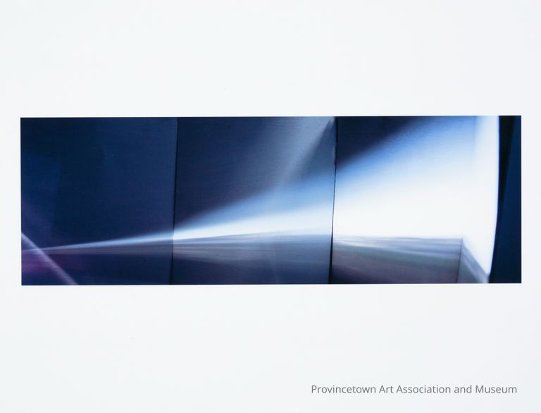 Abstract light patterns with gradients against dark background