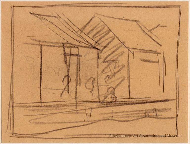 Recto: Untitled (Study of Two Small Buildings, likely for Sea Watchers) Verso: Untitled (Study of Two Small Buildings, likeli for Sea Watchers)