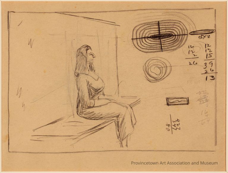 Recto: Untitled (Study of Seated Woman, Back to Wall); Verso: Untitled (Study of Landscape)