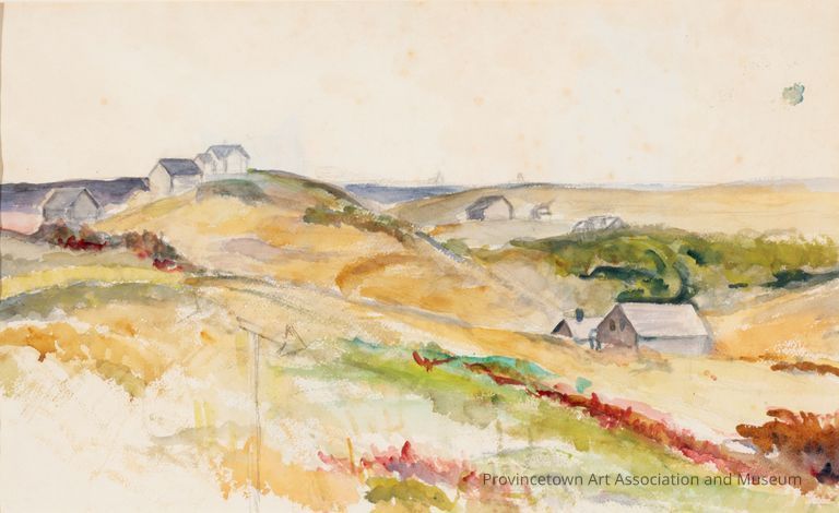 Untitled (Landscape Around Hopper House, Ocean in Background)