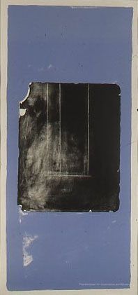 Black rectangle over blue