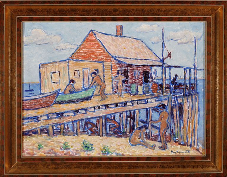 Eight Nudes on a Provincetown Pier