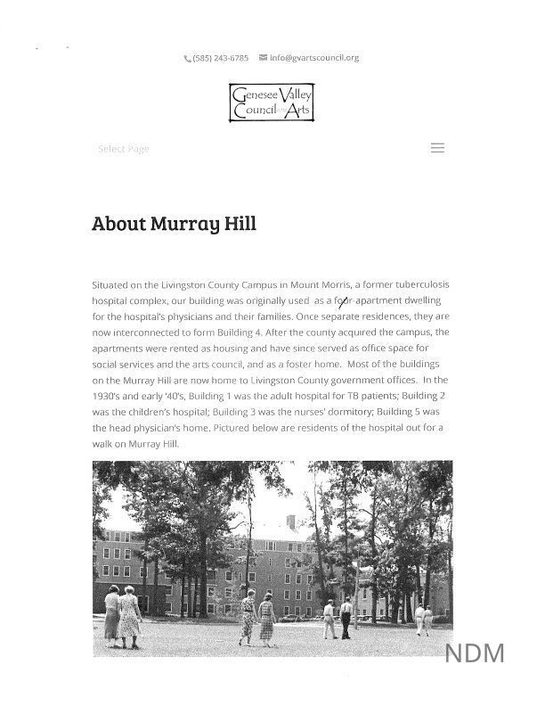 Murray Hill and Tuberculosis Hospital History