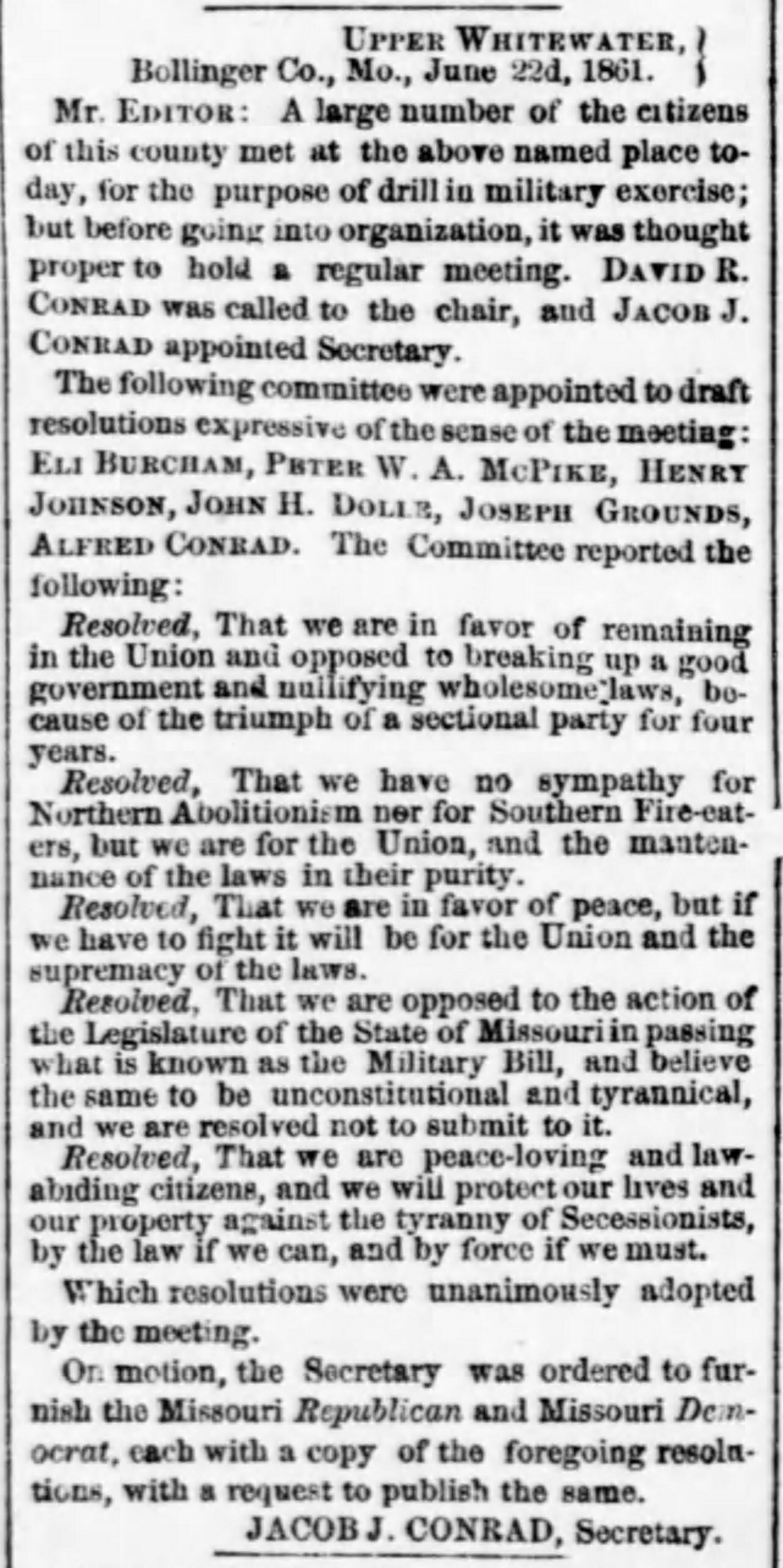 Families of Bollinger County