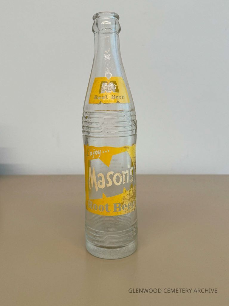 1960s Mason's Root Beer Glass Bottle