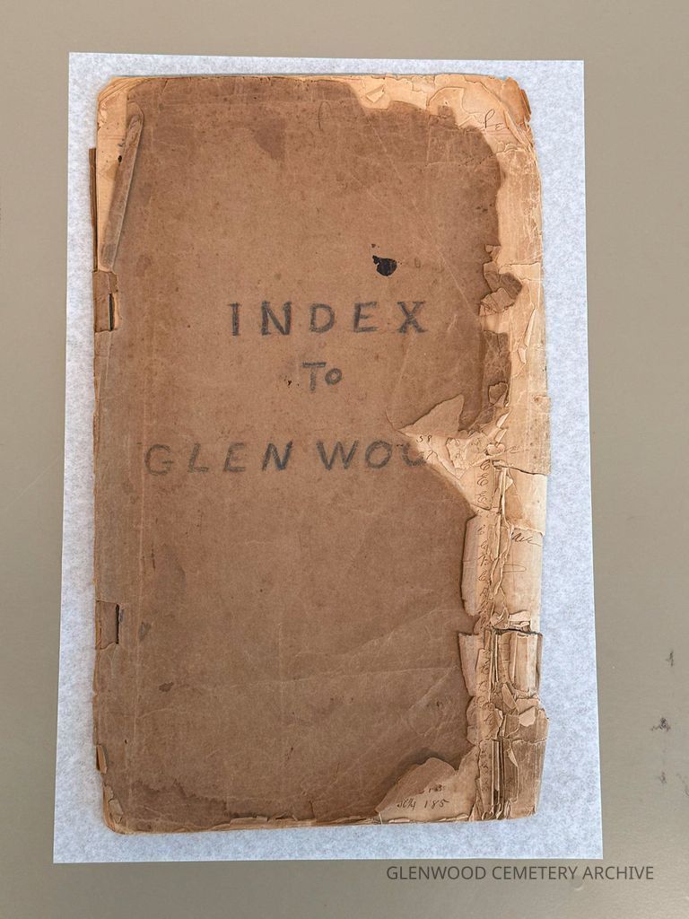 1871 Original Index of Glenwood Cemetery