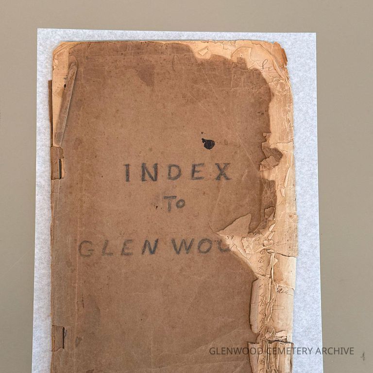 Original Index of Glenwood Cemetery