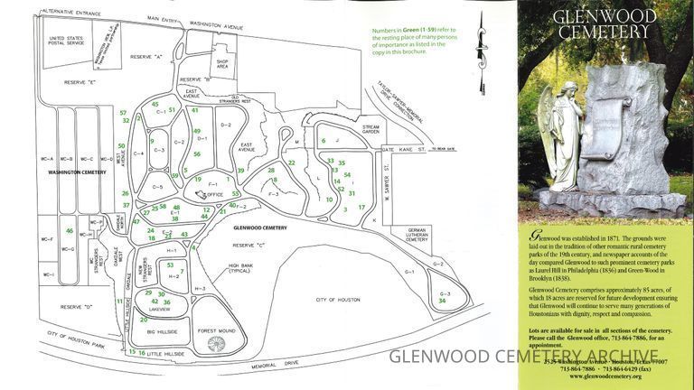 Glenwood Cemetery Brochure Stencil Artwork